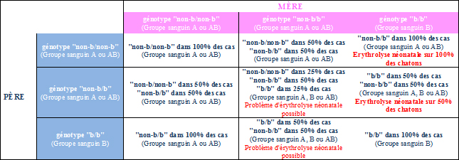 Tableau croisement GS